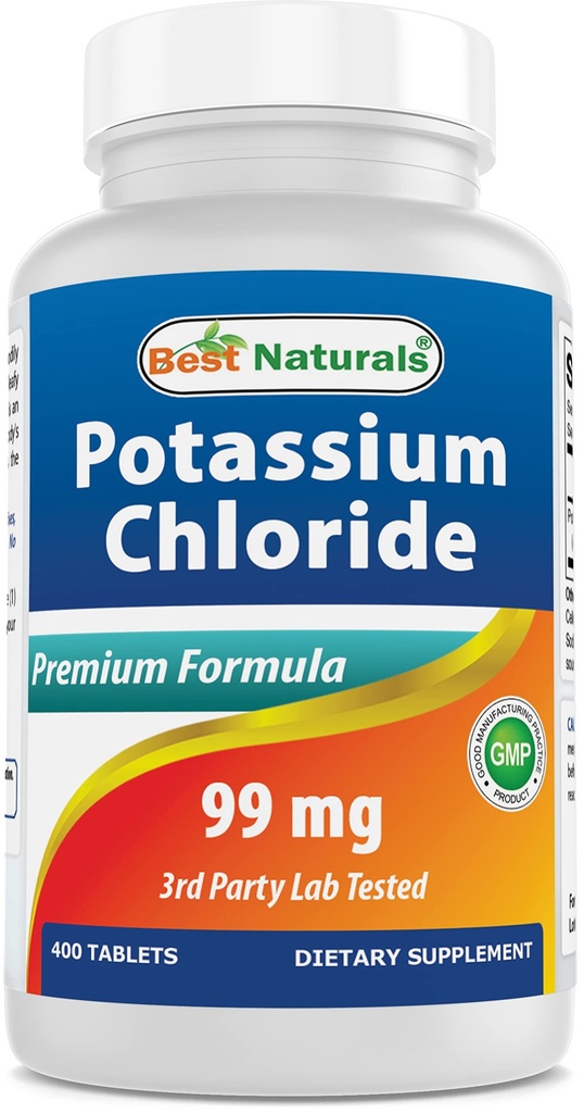 Best Naturals Χλωριούχο κάλιο Συμπλήρωμα 99mg 400 δισκία - 3ο εργαστήριο μέρος δοκιμαστεί