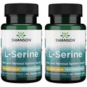 Swanson Ajipure L-Serine - Amino asit Supplement Beyin Sağlığı ve Sinir Sistemi Fonksiyonları - Doğal Formula Bilişsel Fonksiyonlar - (60 Veggie Capsules, 500 mg Her) (2 Pack)