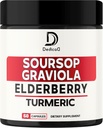 11in1 κάψουλες Graviola Soursop - Αναμειγνύονται με elderberry, Turmeric, Ginger, Milk Thistle, Cranberry & More - Υποστήριξη θετικής διάθεσης, ανοσοποιητικού συστήματος και διαχείρισης σώματος