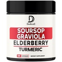 11in1 Graviola Soursop Capsules - Elderberry, Turmeric, Ginger, Milk Thistle, Cranberry & More - Support Mood, Immune System & Body Management