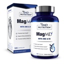 1MD Beslenme MagMD Plus - Çinko & D3 ile - Kalp Sağlığı, Kemik ve Kas Güçlüliği ve Aids Immune Sistemi - 120 Cttt