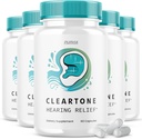 (5 Πακέτο) Χάπια Cleartone - Επίσημη Φόρμουλα - Χάπια υποστήριξης ακροάσεων Cleartone εμβοές, χάπια Clear Tone Auding Relief Μέγιστη δύναμη Formula Clear Tone Advanced Vitamin Supplement (300 κάψουλες)