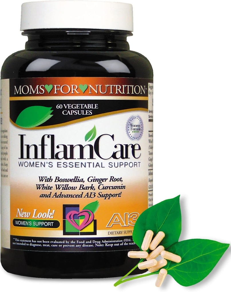 Natural InflamCare 3000MG Essential Synergy Women's by Moms For Beslenme - Gluten Free - 60 Count
