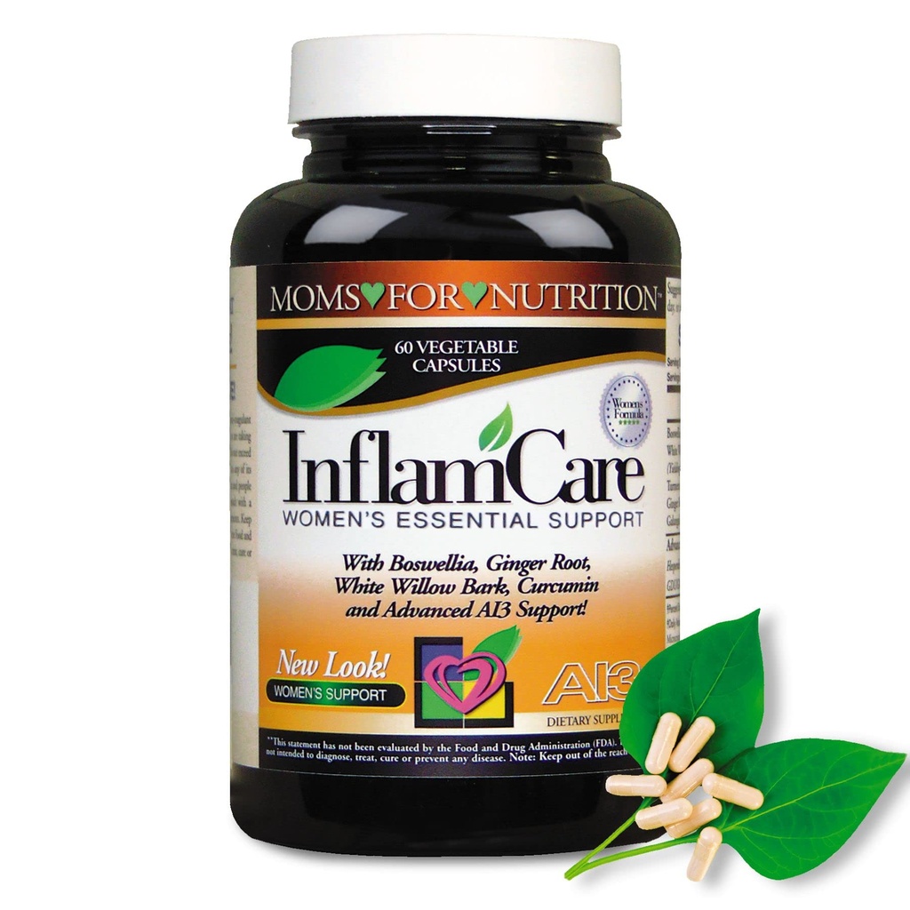 Natural InflamCare 3000MG Essential Synergy Women's by Moms For Beslenme - Gluten Free - 60 Count