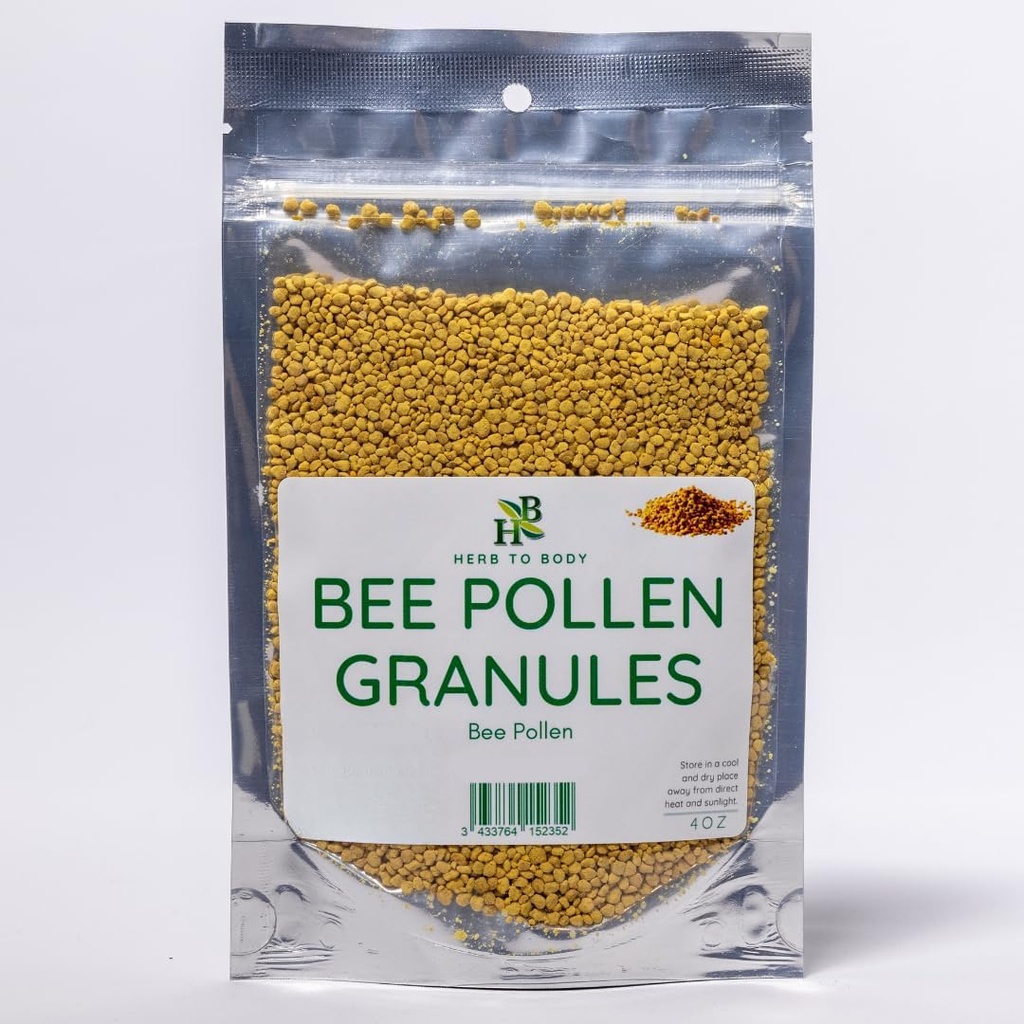 Herb To Body Bee Pollen Granules | Bee Pollen | Wildcrafted | 4oz