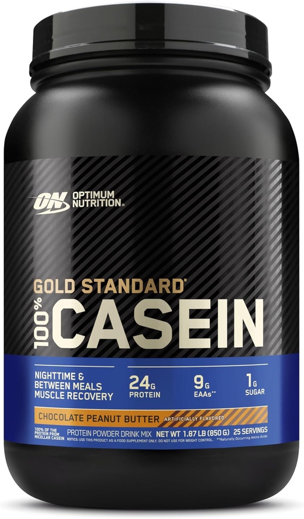 Optimum Beslenme Altın Standardı 100% Micellar Vakain Protein Toz, Yavaş Digesting, Helps Keep You Full, Overnight Muscle Recovery, Peanut Butter, 1.87 Pound (Pinut May Vary)