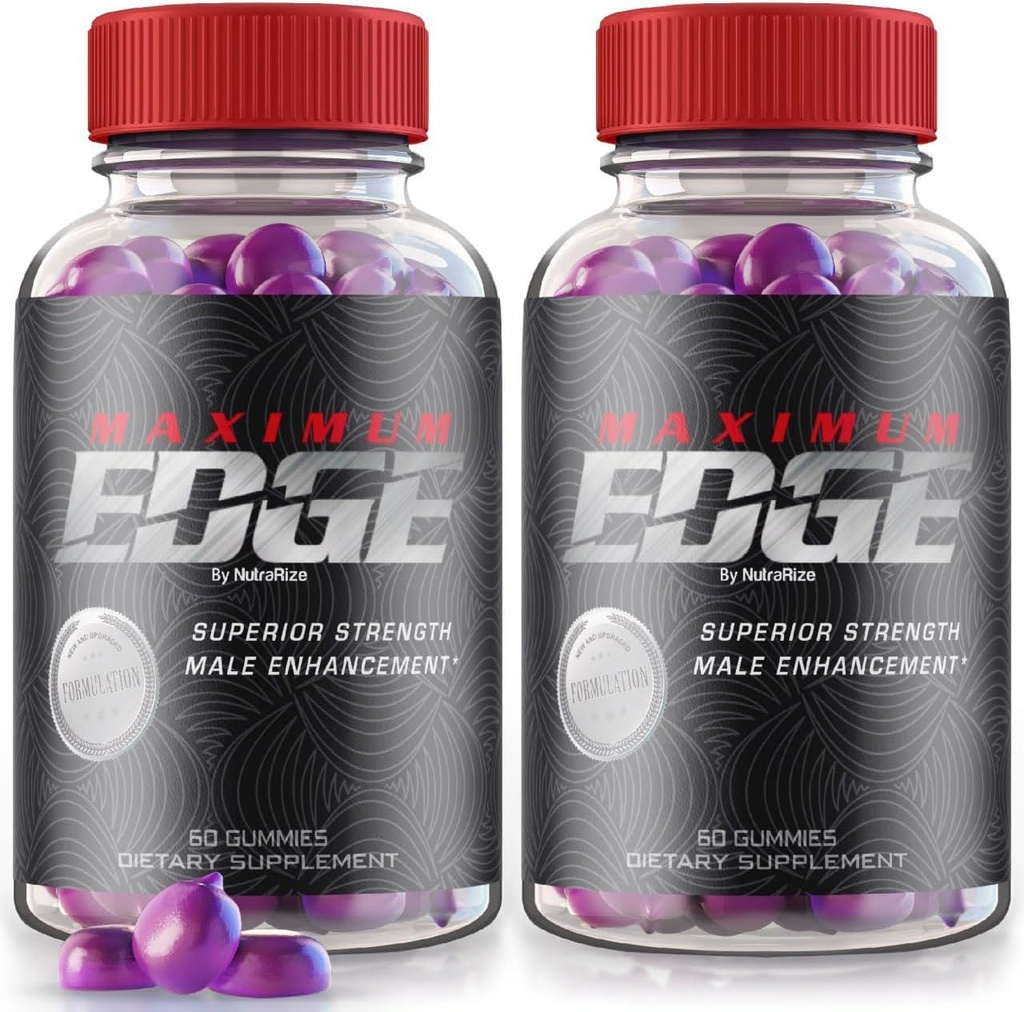(2 Pack) Maksimum Edge Erkek Gummies - Erkekler için maksimum Edge Supplement, Genel Wellness ve Peak Performansı için Günlük Formula, Maksimum Edge Ekstra Güçlü Formula, En AzEdge İncelemeleri (120 Gummies)