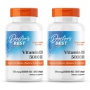 Doktor'un En İyi, (2 Pack) Vitamin D3, 125 mcg (5000 IU), 360 Softgels
