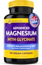 InnovixLabs Gelişmiş Magnezyum Capsules - 150 Ct, 210 mg - Chelated Glycinate ve Malate - Yüksek Aborpsiyon, Rahatlama, Bones, Muscle Health, Vegan Malate Sleep Supplement