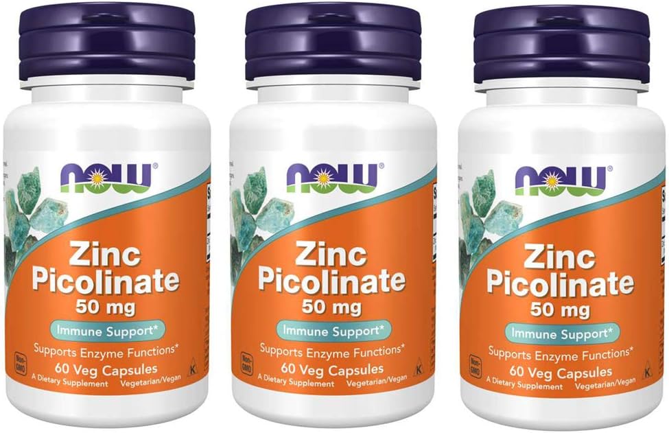 ΤΩΡΑ Ψευδάργυρος Picolinate 50mg, 60 κάψουλες (πακέτο των 3)