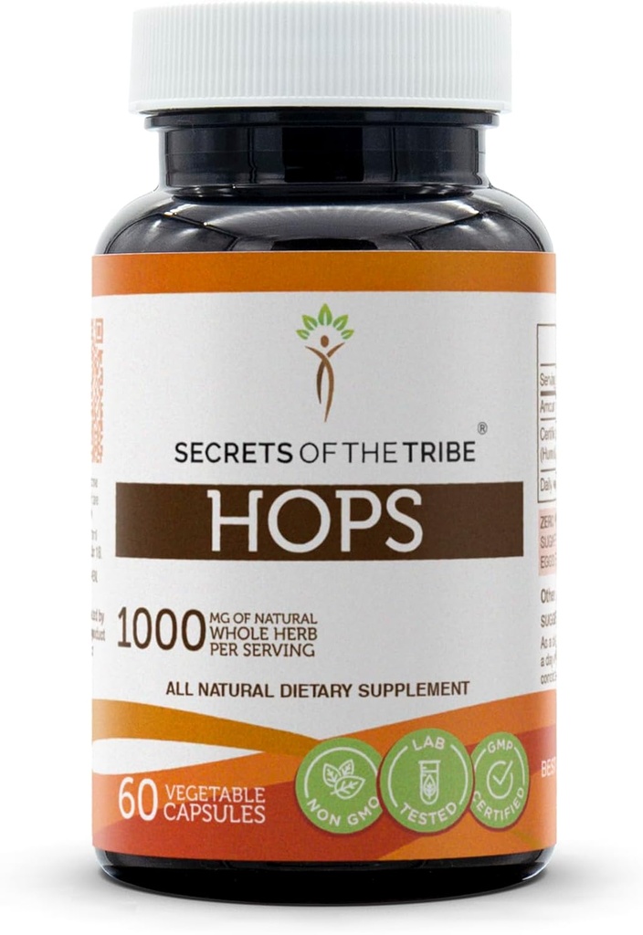 Μυστικά του Λυκίσκου Φυλής 60 κάψουλες, 1000 mg, Λυκίσκος (Humulus Lupulus) Αποξηραμένο Λουλούδι (60 κάψουλες)