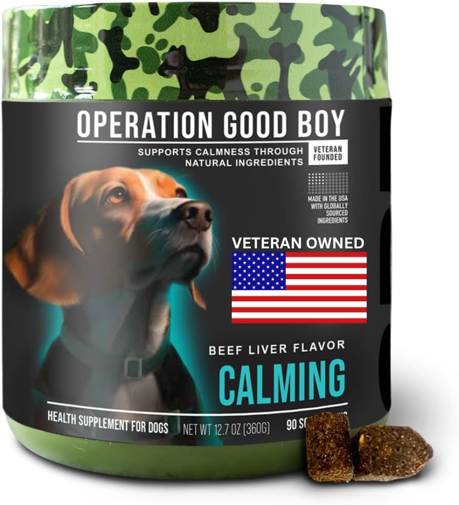 Köpekler için Good Boy Calming Chews, Chamomile & Tryptophan ile Rahatlama için Stres Yardımı - 90 Yumuşak Tedaviler, Doğal Malzemeler, Gaz Kendileri - Beef Flavored