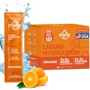 MyHy Liquid Hydration Packets, Electrolyte Drink Mix for Yetişkinler & Kids Hydration Support, Dehidrasyon Travel, Hamilelik, Fitness, Lisans ve Lisans Partisi - Orange, 50 Count Count Count