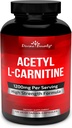 Θεϊκές κάψουλες Acetyl L-καρνιτίνης 1200mg ανά υπηρεσία - L συμπλήρωμα καρνιτίνης 120 κάψουλες χορτοφάγων