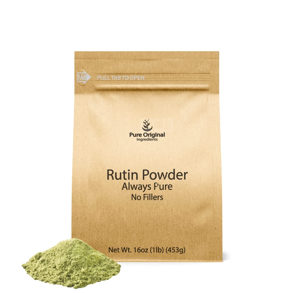 PURE ORIGINAL INGREDIENTS rutin Toz, Her zaman Pure, Nomixs Or Fillers, Lab TY (16 Ounce)