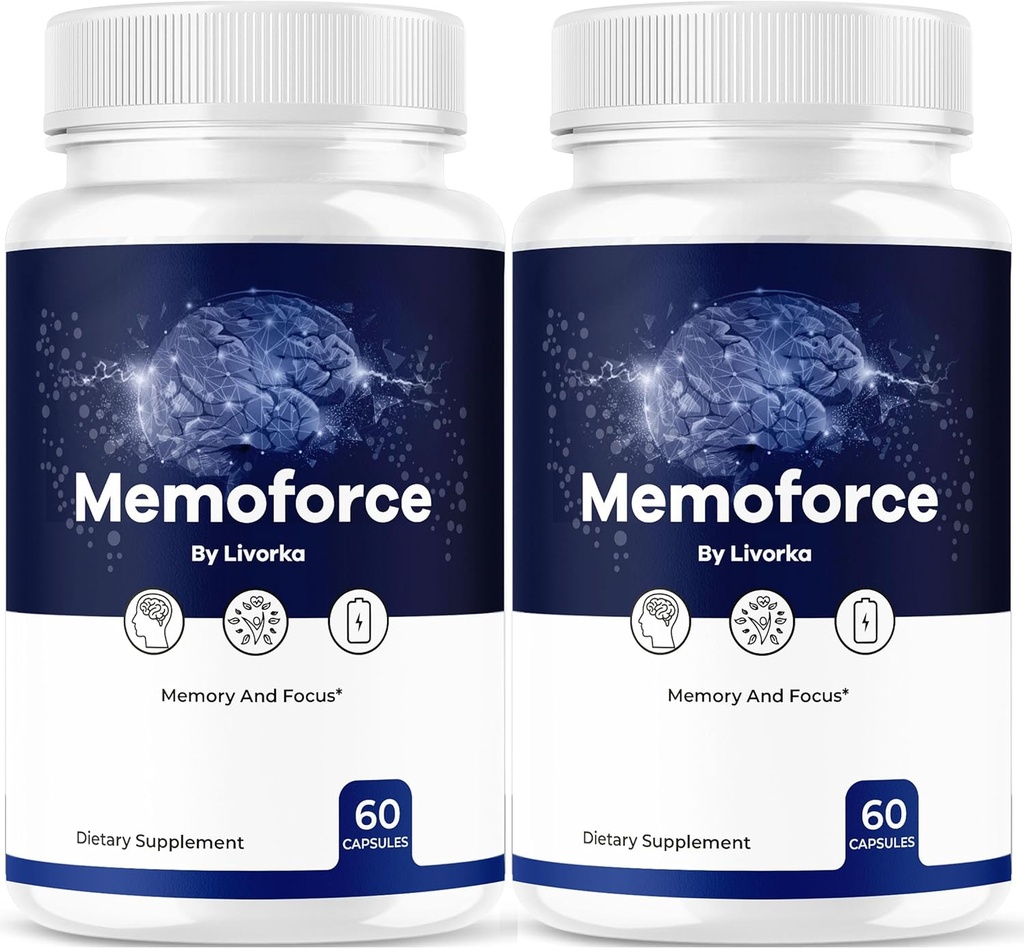 (2 Pack) Συμπληρώματα εγκεφάλου Memoforce - Επίσημη Memoforce Premium Formula Χάπια, Σύνθετη υποστήριξη Memo Force Συμπλήρωμα εγκεφάλου για την ευεξία και τη συνολική υγεία, Κριτικές Memoforce, 120 κάψουλες για 2 μήνες