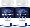 (2 Pack) Συμπληρώματα εγκεφάλου Memoforce - Επίσημη Memoforce Premium Formula Χάπια, Σύνθετη υποστήριξη Memo Force Συμπλήρωμα εγκεφάλου για την ευεξία και τη συνολική υγεία, Κριτικές Memoforce, 120 κάψουλες για 2 μήνες