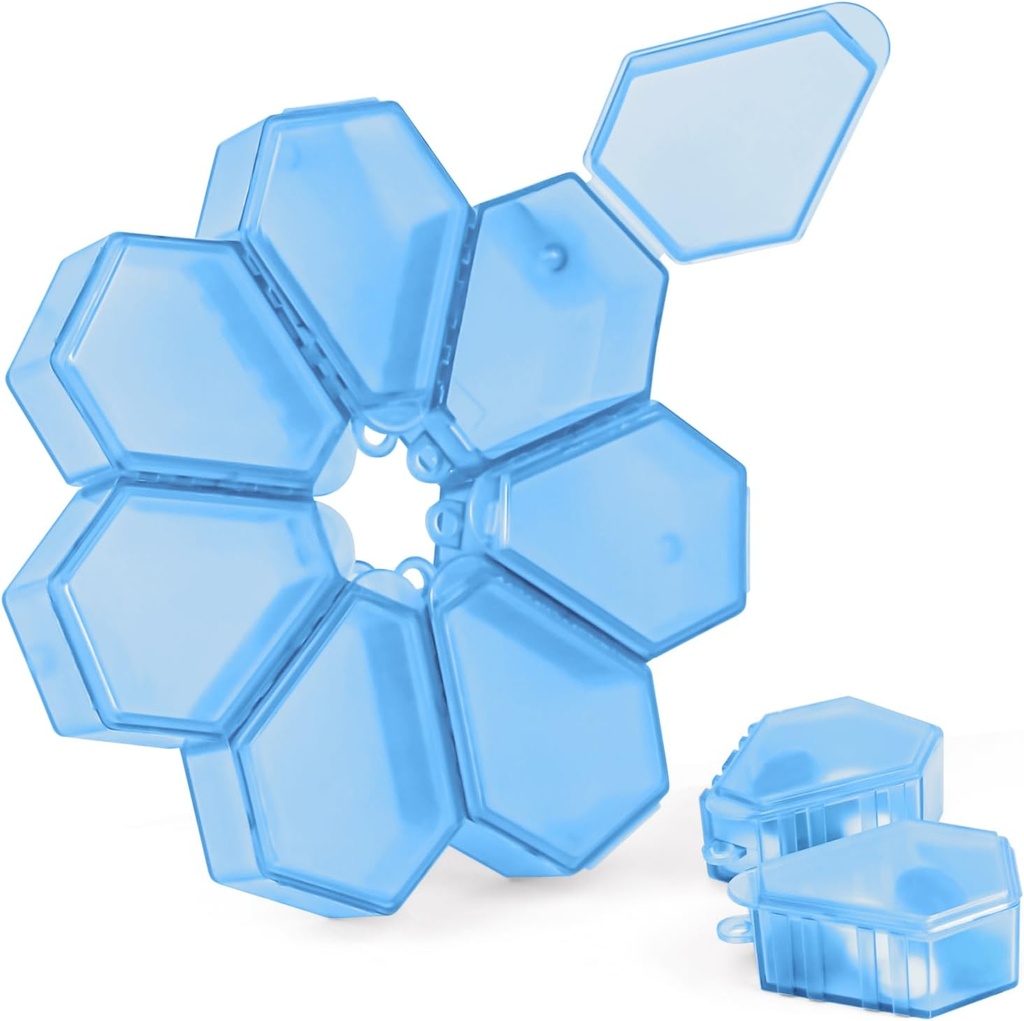 7-in-1 Travel Pill Organizer Set, Bir Büyük Pill Box'a benzeyen 7 Küçük Pill Box Bileşenleri içeriyor, Her Küçük Pill Vaka Bitirmesi Ayrı Olarak Kullanılabilir (1Pack Blue)