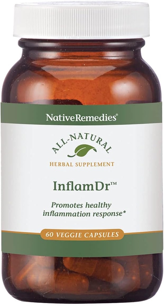 Yerli Remedies Inflam Dr. - All Natural Herbal Supplement Sağlıklı Inflammation Response - Hücrelere Yönelik Oxidative Stresle Mücadele Yardım - 60 Veggie Caps