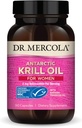 Dr. Mercola Krill Oil for Women - 2 mg Astaxanthin - MSC sertifikalı Sürdürülebilir - Beyin, Skin & Immune Systems - Omega-3s - Non-GMO, Gluten-Free & Soy-Free - 90 Capsules (30 hizmet)