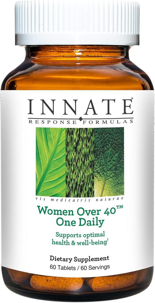 INNATE Response Formulas Γυναίκες Πάνω από 40 Μία Καθημερινή - Καθημερινή Πολυβιταμίνη Για Γυναίκες Πάνω από 40 - Με Βιταμίνες Α, Γ, και Ε - Χορτοφαγικά, Μη-ΓΤΟ - Made Without 9 Food αλλεργιογόνα - 60 tablets (60 Servings)