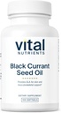 Vital Nutrients - Black Currant Seed Oil - Essential Omega 6 Fatty Acid - Contains Gamma Linolenic Acid (GLA) - Cartilage, Joint, and Nerve Function Support - 100 Softgels per Şişe