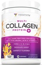 Kadınlar için Multi Collagen Peptides Toz - Hydrolyzed Flavored Collagen Toz for Women with Tip I II III V & X Vitamin C & Hyaluronic Acid for Hair Skin and Nails (Tropical Punch) - 30 Servisler