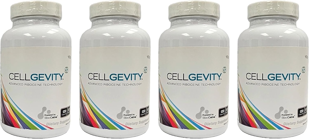 Max International Advanced Glutathione Support with RiboCeine & Antioksis | 120 Capsules | 4 Pack | 120 Günlük Supply | Destekler Hücre Sağlığı | Gluten & Melamin Free
