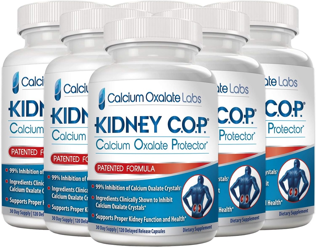 KIDNEY C.O.P.uba Oxalate Protector 120 Capsules, Kidney Oxalate Crystals için Destek, Taşların Recurrence of Stones, Stronger Than Chanca Piedra Stone Breaker Supplements, 6 Pack