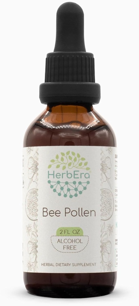 Arı Pollen B60 Alkolü Özgür Herbal Türlü, Super-Concented Bee Pollen (Bee Pollen) sıklı Kirli (2 f oz)