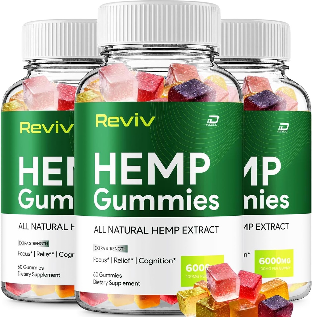 Reviv Hemp - Hemp Seed Extract RevivHemp Gummies Tinnitus Herbal Supplement, Health and Wellness Support, All Natural Reviv Gummy (3 Pack - 180 Gummies)