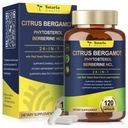 Totaria Citrus Bergamot συμπλήρωμα για την υψηλή χοληστερόλη - ιταλικά Citrus Bergamo συμπλήρωμα & φυτοστερόλες Stanols για τον άνθρωπο και τη γυναίκα χοληστερόλη υγεία, Vegan, μη-GMO, 120 κόμητες