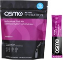 Osmo Active Hydration Electrolyte Powder - Includes Sodium, Magnesium, Potassium, Carbs & Vitamins, All Natural Ingredients, 3X Faster Hydration, Boosts Power & Endurance - 16 Packets, BlackBerry