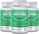 Pure Moringa Toz Capsules, 800 mg Moringa Capsules - Contains Essential Vitaminler ve Amino asitler, Beslenme Supplements, Immune Sistemi (3Pcs) güçlendiriyor
