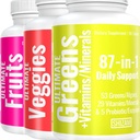 SHIZAM Super Green Fruit & Veggie Capsules | Superfood Daily Super Greens Yemekleri ve Sebzeler Tamamları | Meyve ve Sebze Tamamları | Organik Supergreens Super Foods Veggies