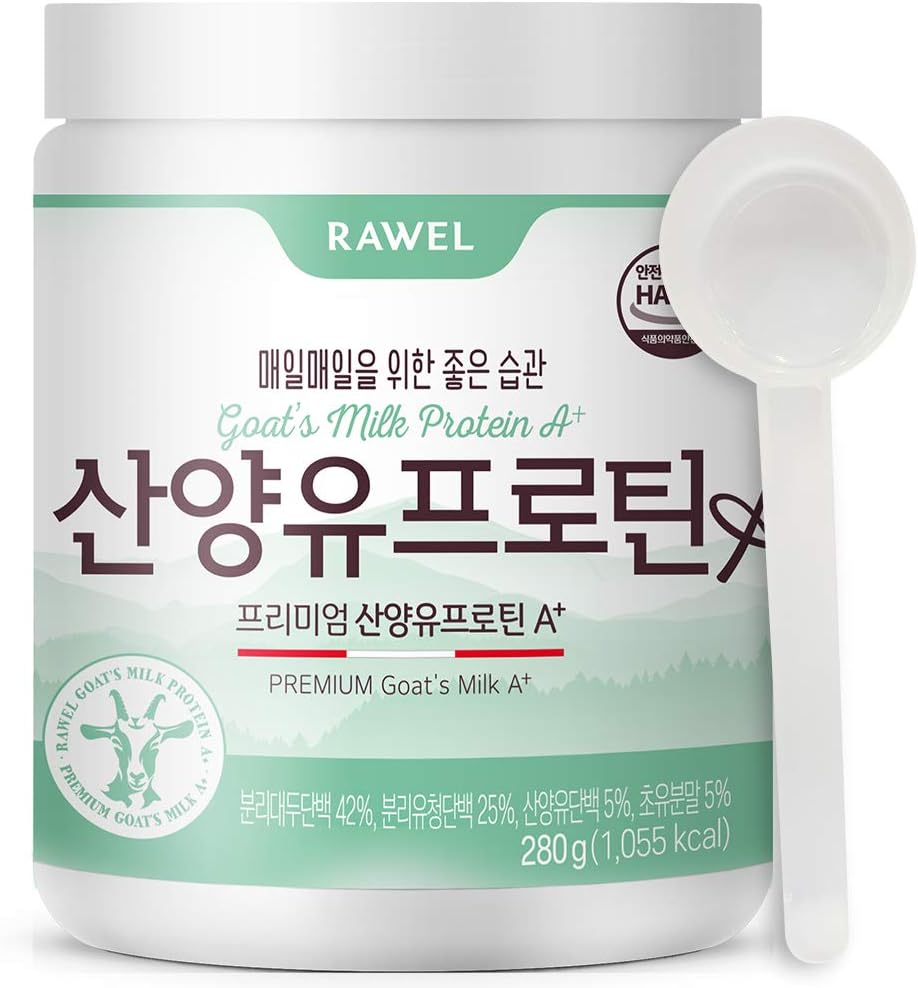 Rawel Premium Goat'ın Süt Protein Tozu A+ (9.87oz) / Proteinde Büyüme/Depres Gut Health ve Digestion/Whey Protein Isolate (WPI)