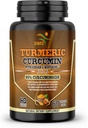 Turmeric Curcumin with Ginger, BioPerine Black Pepper,% 95 Curcuminoids, Natural Joint & Healthly Inflammatory Support, Antioxy Tumeric Supplement, 60 Veggie Capsules, USA, by SMS