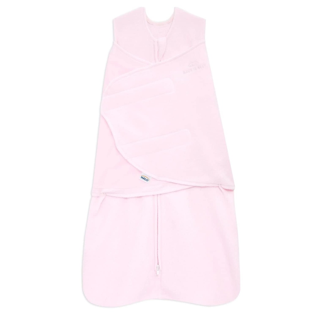 HALO Micro-Fleece Sleepsack Swaddle, 3 Way Atıcı Blanket, TOG 3.0, Soft Pink, Preemie