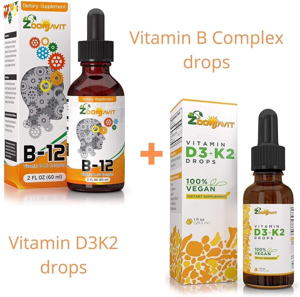 B Kompleks Vitaminleri + Vegan Vitamin D3 K2 Drops
