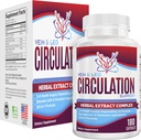 2-Month: Vein & Leg Circulation Supplement (All-in-1) 8 Active Materialss | Blood Circulation Formula | Leg & Vein Supplements | 60-Day Bulk Supply | 180 Capsules