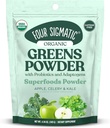Four Sigmatic Organic Greens Toz | Greens Superfood Toz Probiyotiks & Prebiyotiks | Super Greens with Moringa, Chaga & Turkey Tail | (4.94 oz.)