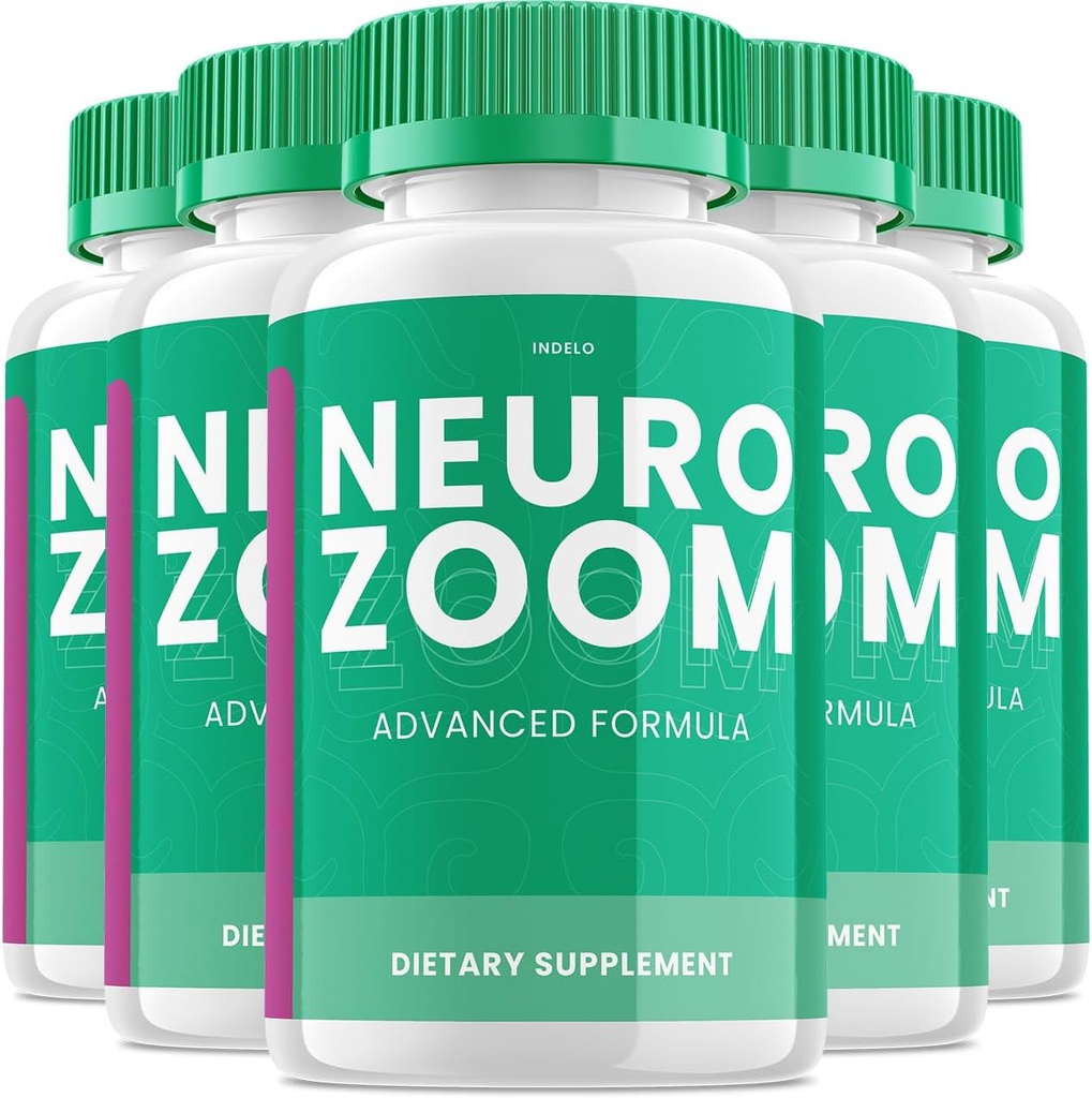 (5 Pack) Neuro Zoom Brain Boost Supplement, Neuro Zoom Advanced Memory Support Formula, Nöro Zoom Pills Nootropic, NeuroZoom İncelemeleri (300 Capsules)