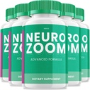(5 Pack) Neuro Zoom Brain Boost Supplement, Neuro Zoom Advanced Memory Support Formula, Nöro Zoom Pills Nootropic, NeuroZoom İncelemeleri (300 Capsules)