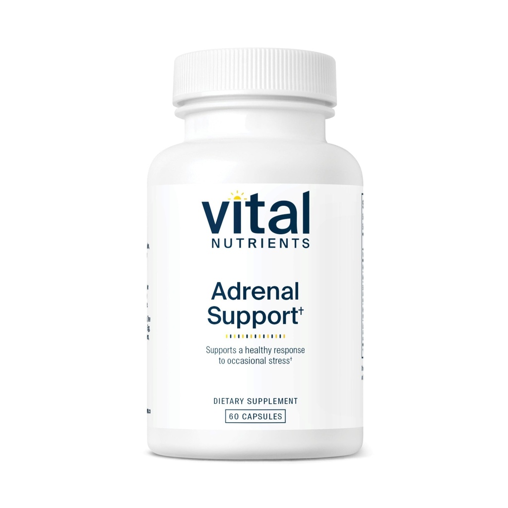 Vital Nutrientsrenal Support | Adrenal Support Supplements for Gland Function and Cortisol Management | Supports Energy and Stress Levels | Gluten, Dairy, Soy Free | 60 Capsules