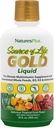 NaturesPlus Life Gold Multivitamin Liquid 30 oz Supports Energy Production, Sağlıklı Immune System & Well-Being Vitamins D3, B12, K2 & Over 120 Tüm Gıda Nutrients - 30 Hizmet
