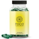 FOCO Capsules (13 +) Gençler ve Yetişkinler için Doğal Focus Supplement - Concentration, Memory, mentalty, Bilişsel Geliş Vitaminleri - Dikkat Tamamları - 60 Capsules
