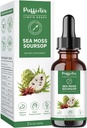 PUFFIAIR Soursop (Graviola) & Sea Moss Sıvı Hücre Desteği ve Rejenerasyonu için Geri Döndüm, Immune Boost, Relax, Liver ve Sleep, Herbal Extract, Sugar/Gluten Free, Natural Flavor, 2 Fl Oz/60 ml