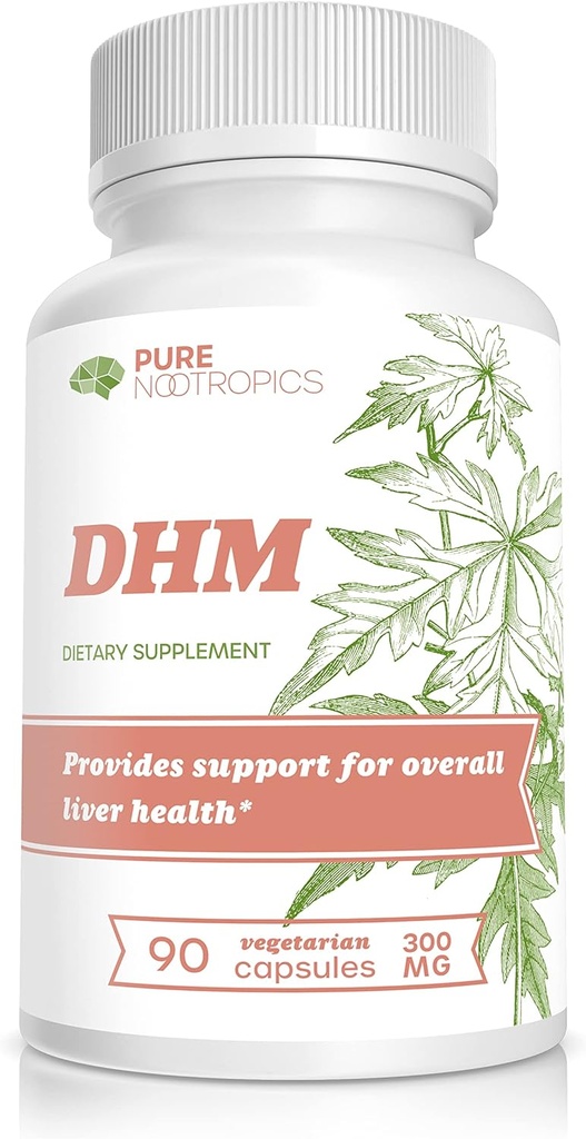 Saf Nootropics Dihidrmyricetin (DHM) 300 mg Capsules | Hovenia Dulcis Extract | 90 Veg Cap Value Pack | Support Liver Health | After Alkol Support | Parti Smart