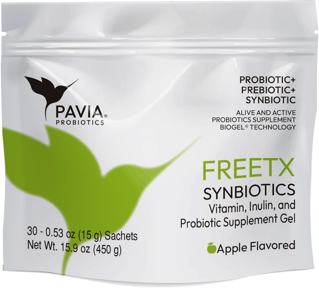 XAVIAX | Probiyotik Gel | Gut Health Supplements | 1 Milyon CFU | Apple | Constipation, Decrease uric Acid toksinler ve Gut Health General | 30 sachets