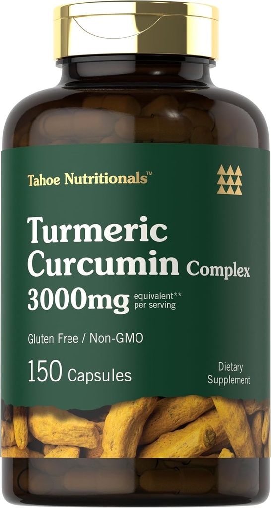 Turmeric Curcumin 3000 mg | 150 Capsules | Turmeric Supplement with Black Pepper Extract | Non-GMO, Gluten Free Herbal Kompleksi